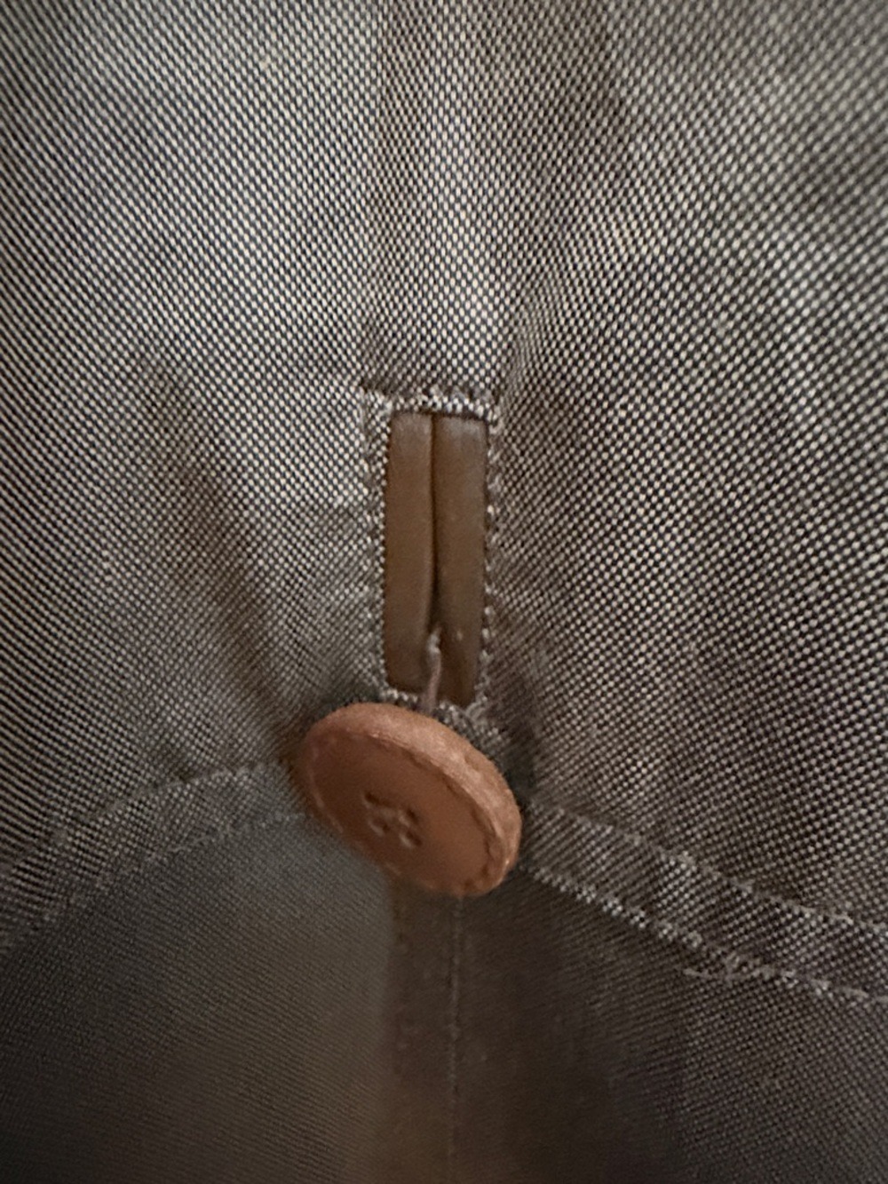 Etienne Aigner Vintage Olive Trench Coat Belted Leather Trim Wool Lined Sz 8 - Picture 10 of 16